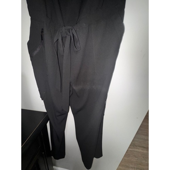 Cache Strapless Jumpsuit Wide Leg Drawstring Waist Black Casual Size M - Picture 3 of 9